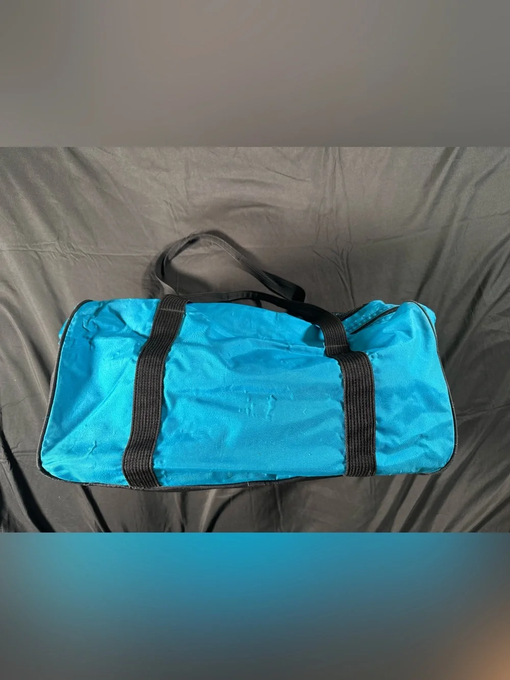 Nike Vintage 90s Retro Y2K Bright Turquoise Blue Gym Duffle Bag Rare White Tag